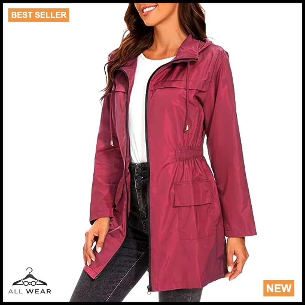 Packable Rain Jacket Waterproof Lightweight Windb… - image 5